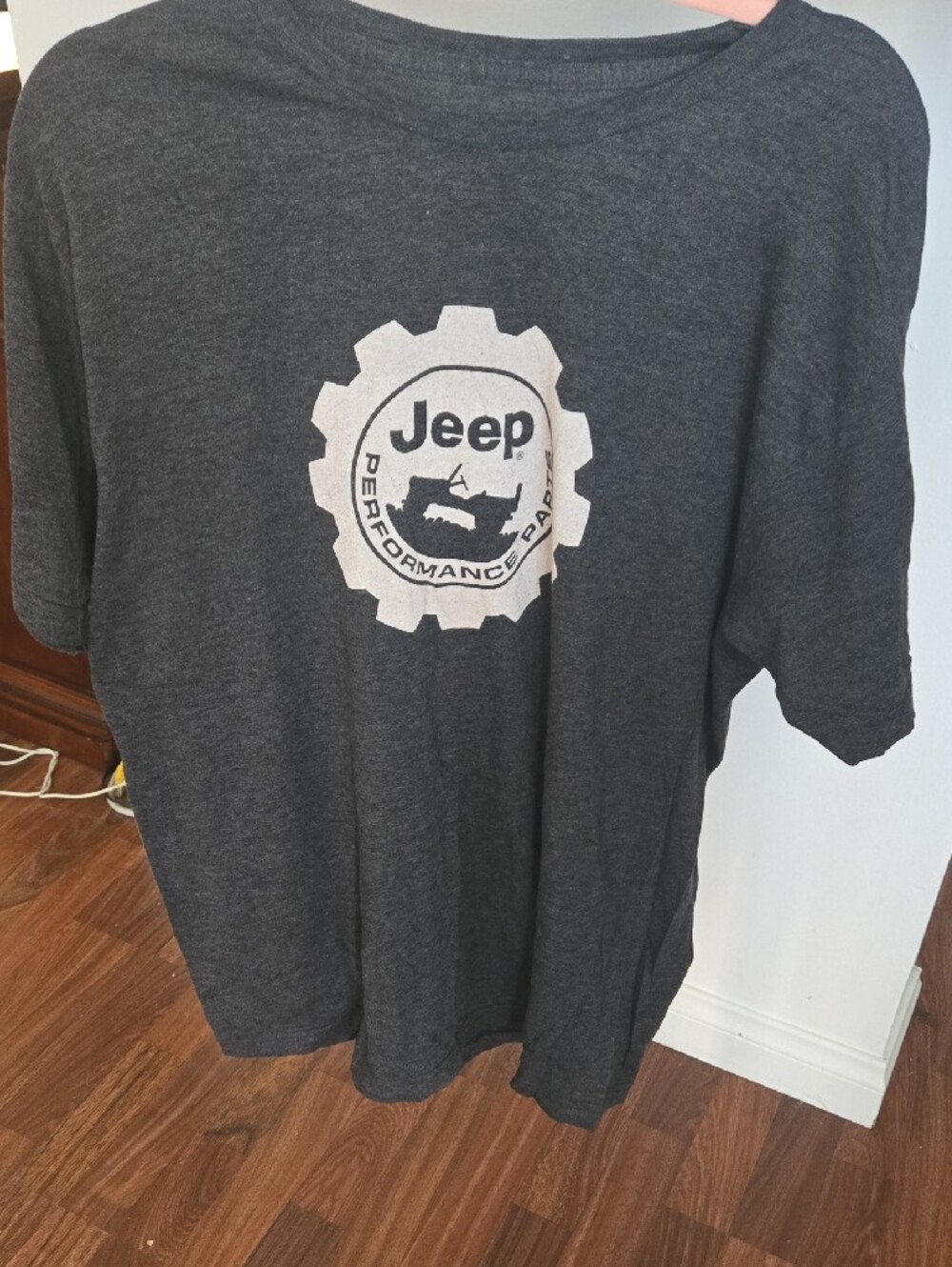 Jeep Dark Gray T‑Shirt with Beige Gear Logo